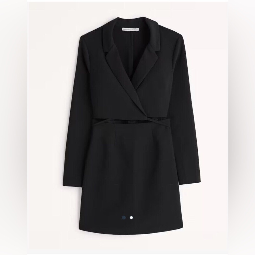 Abercrombie & fitch Wrap-front cutout blazer dress
